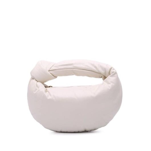 Bottega Veneta Women's Preloved Knot Hobo Bag Padded Design in White