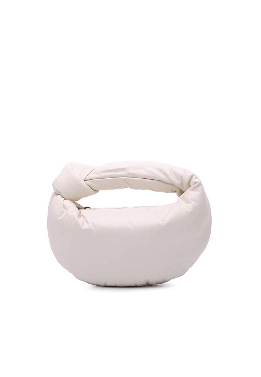 Bottega Veneta Women's Preloved Knot Hobo Bag Padded Design in White