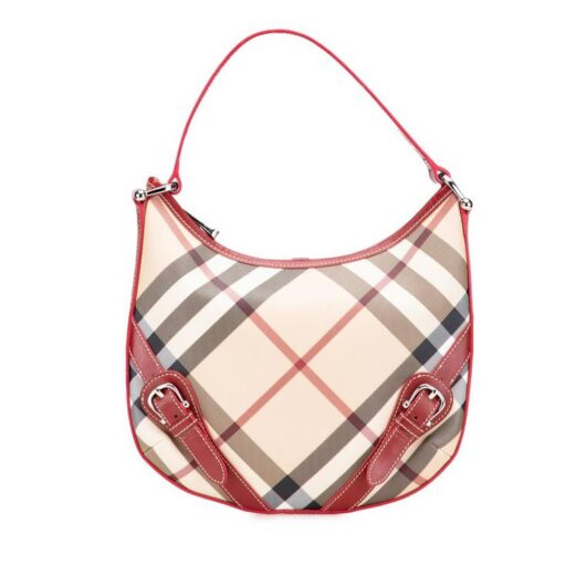 Burberry Women's Preloved Patterned Hobo Bag in Brown