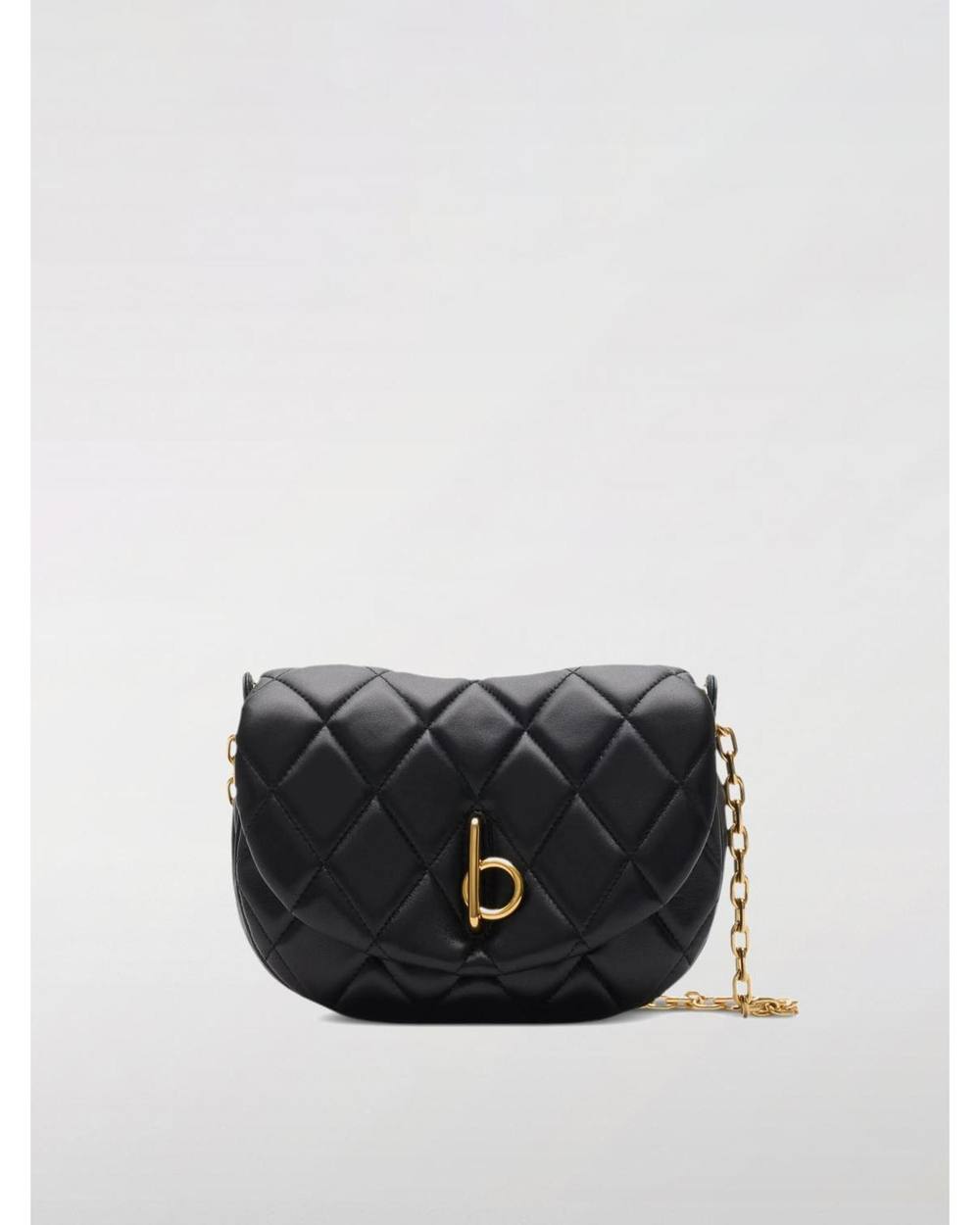 Burberry Women's Quilted Leather Crossbody Bag in Black