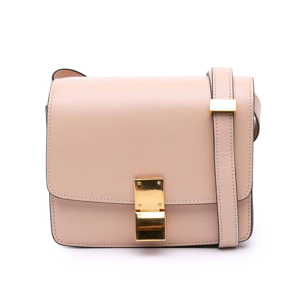 Celine Women's Preloved Convertible Leather Bag Crossbody Bags in Pink