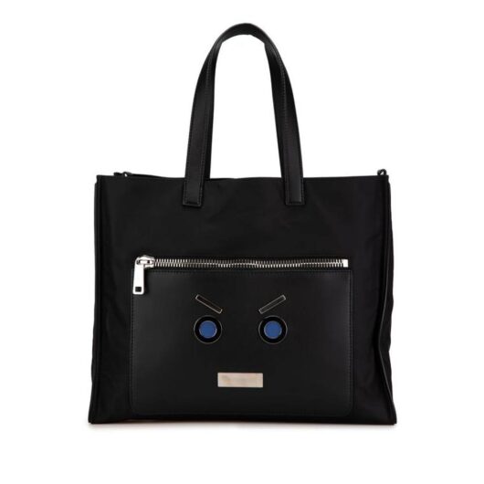 Fendi Women's Preloved Kan I Small Tote Bag Satchel in Black