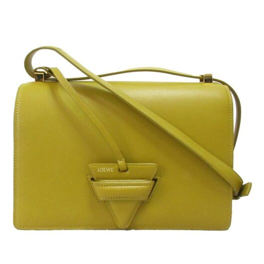 LOEWE Women's Preloved Elegant Top Handle Bag with Adjustable Strap for Versatile in Yellow