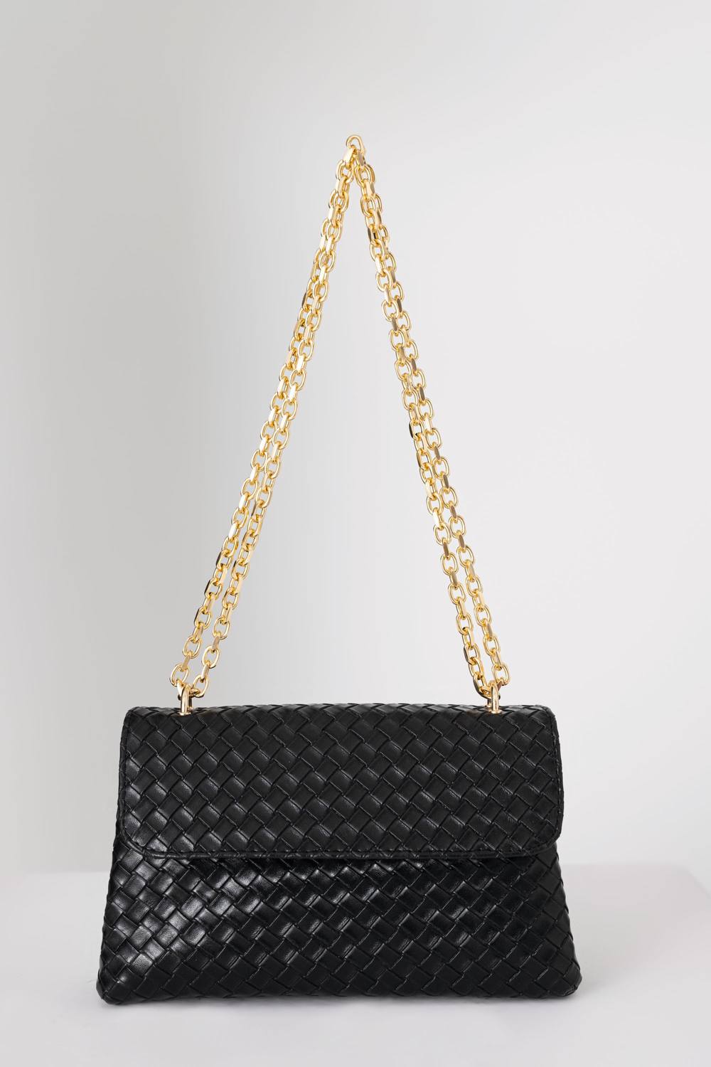 Belissh Women's Braided Pu Mini Shoulder Bag in Black