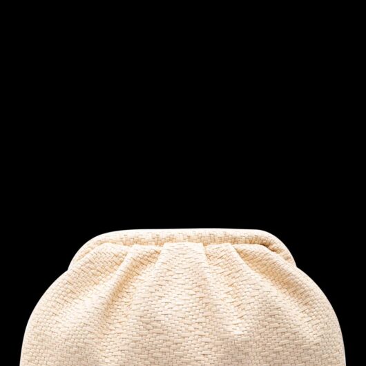 Belissh Women's Textured Pouch Crossbody Bag in Cream