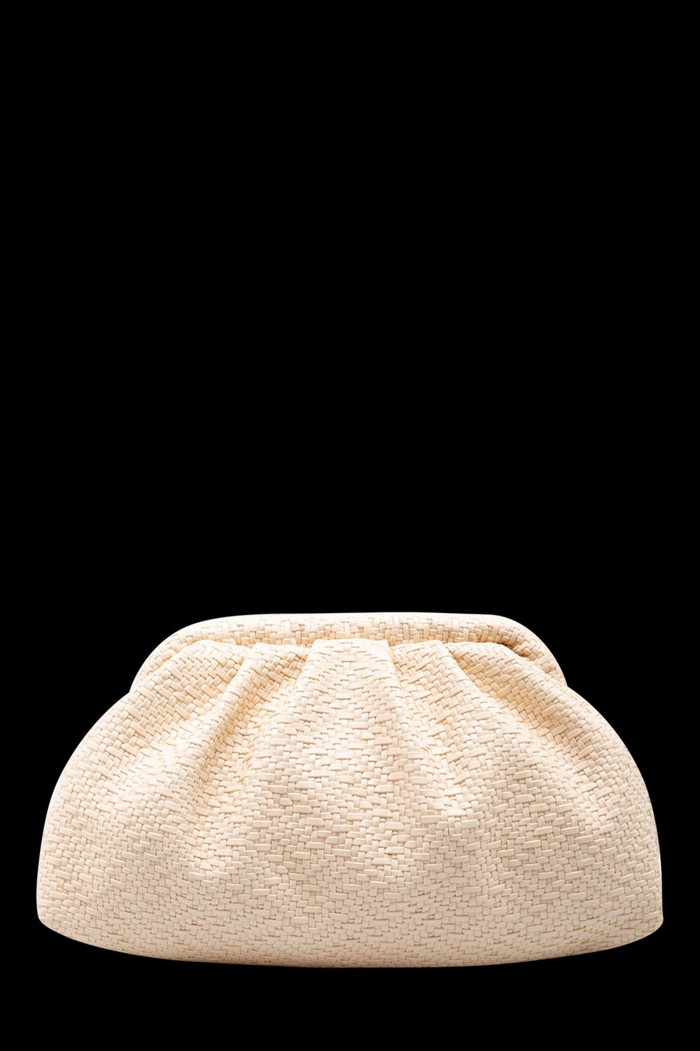 Belissh Women's Textured Pouch Crossbody Bag in Cream
