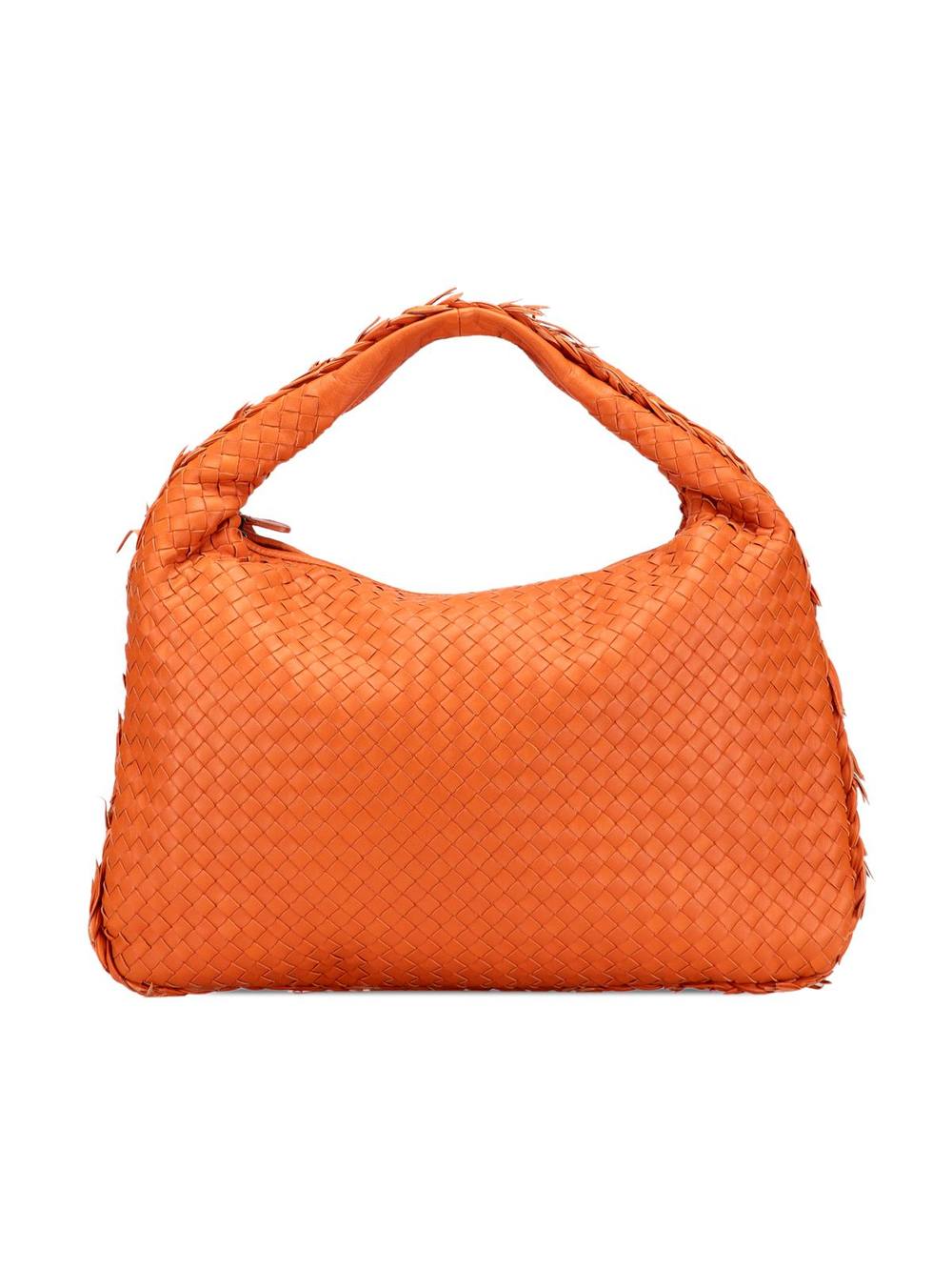 Bottega Veneta Women's Preloved Woven Shoulder Bag Hobo Bag in Orange