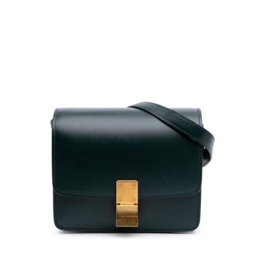 Celine Women's Preloved Classic Box Bag Crossbody Bags in Green