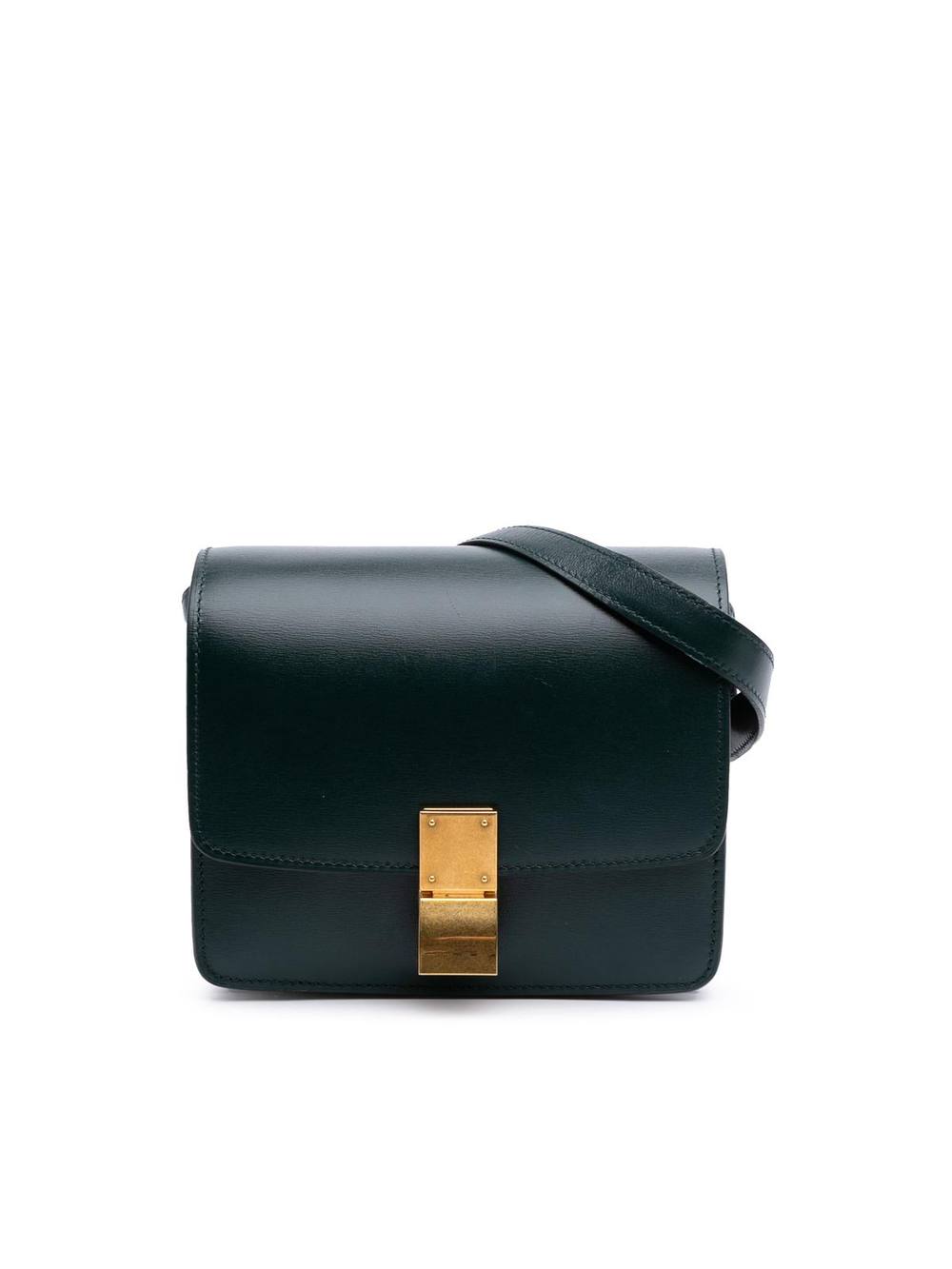 Celine Women's Preloved Classic Box Bag Crossbody Bags in Green