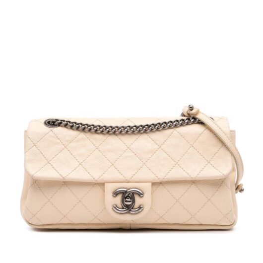 Chanel Women's Preloved Classic Flap Small Chain Bag Shoulder Bag in Brown