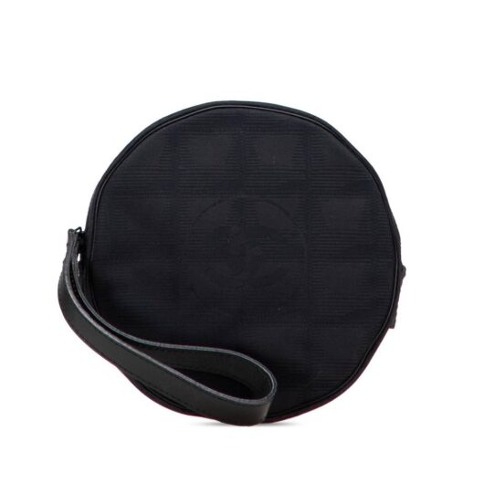 Chanel Women's Preloved Round Pouch Pouches in Black