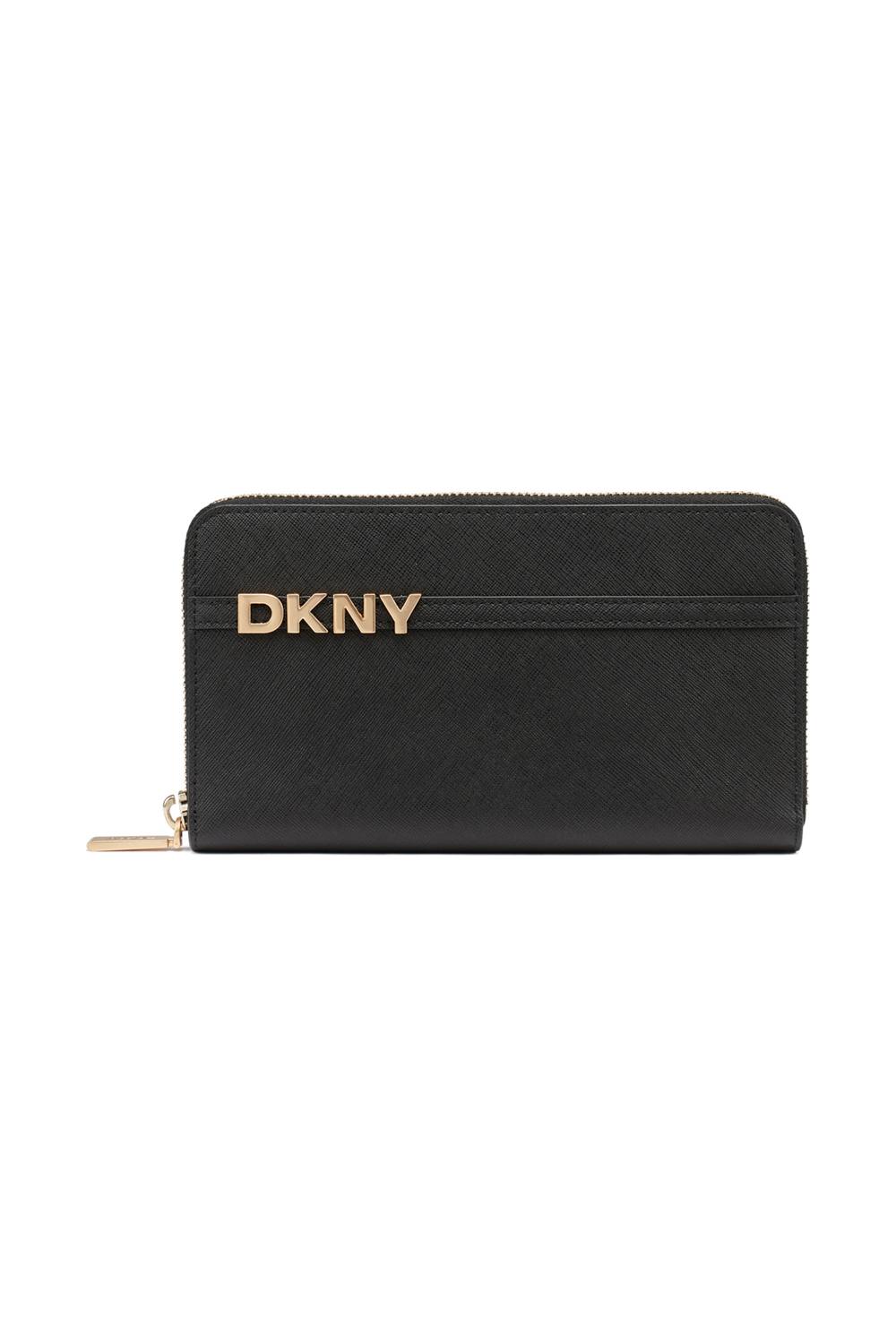 Debenhams Women's AVRIL ZIP AROUND WALLET BLACK/GOLD in Black