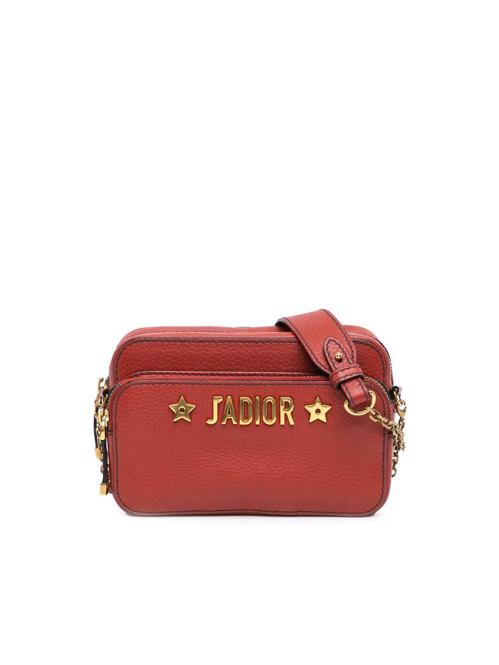 Dior Women's Preloved Leather JA Camera Bag Crossbody Bags in Red