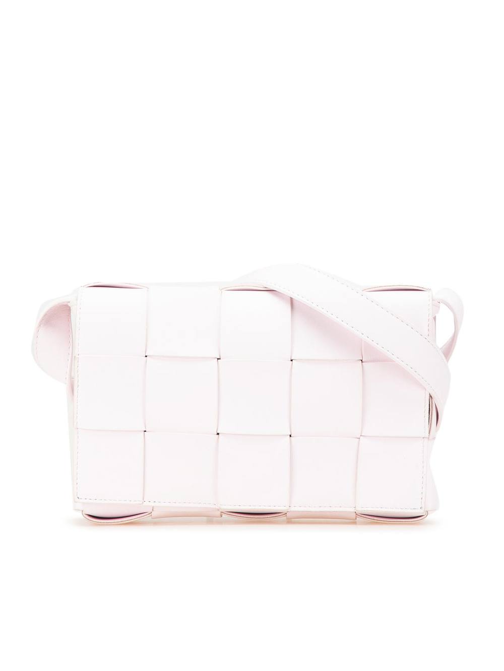 Bottega Veneta Women's Preloved Nappa Intrecciato Cassette Crossbody Bag in Pink