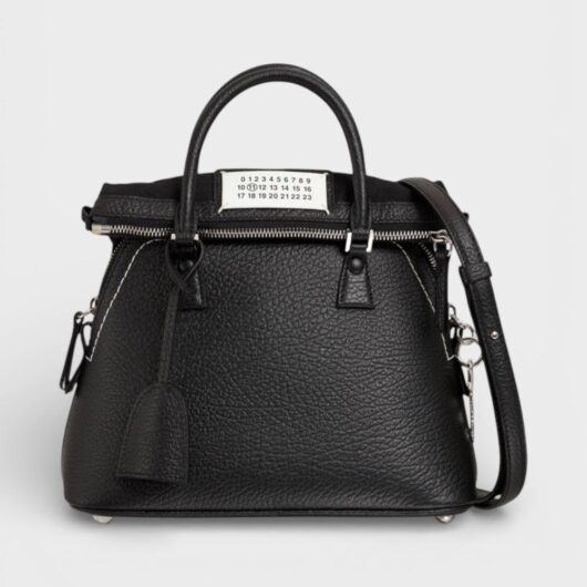 Maison Margiela Women's Mini 5AC Grained Leather Top Handle Bag Black