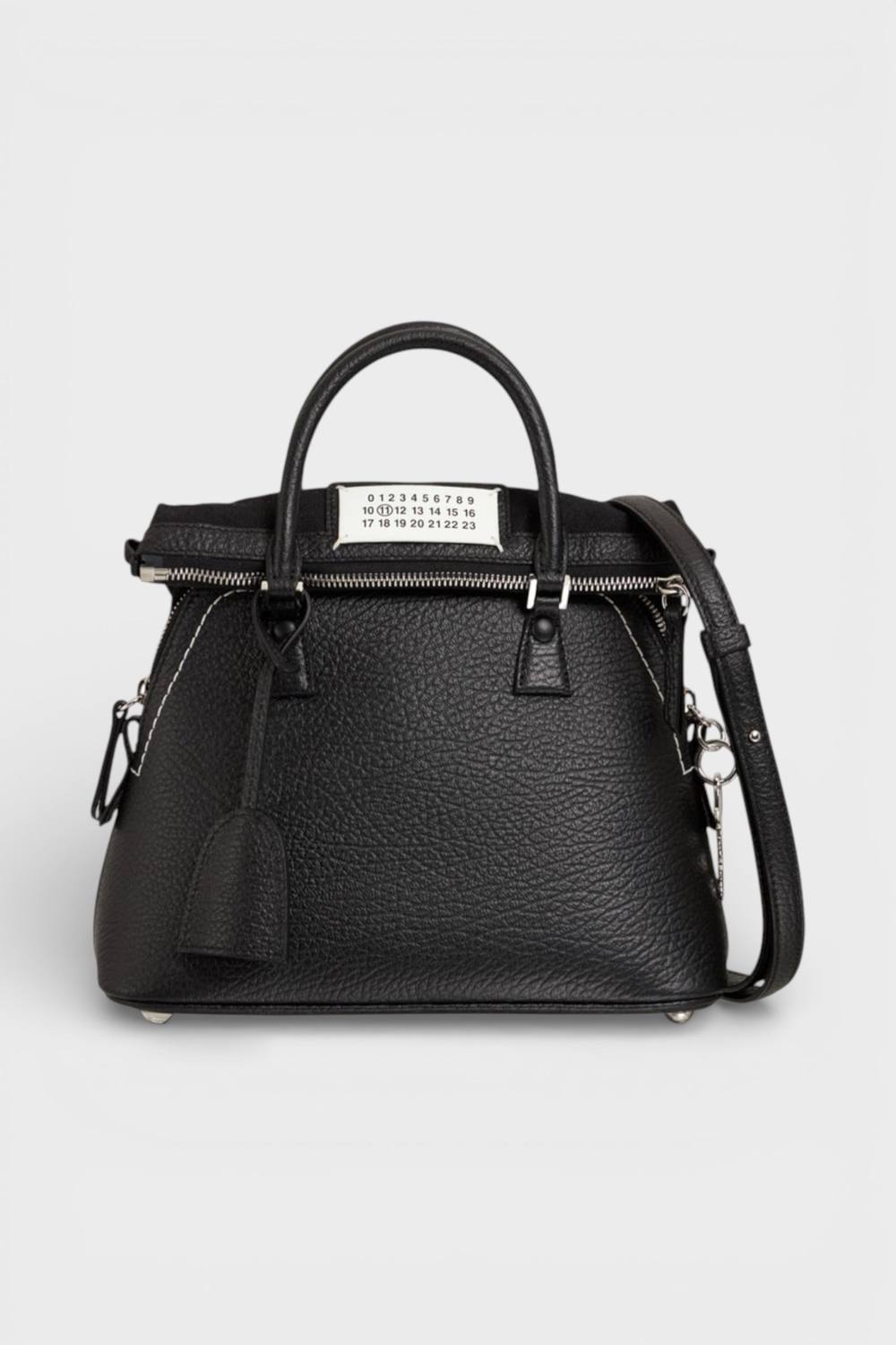 Maison Margiela Women's Mini 5AC Grained Leather Top Handle Bag Black