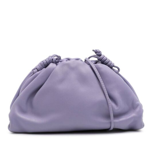 Bottega Veneta Women's Preloved Lambskin The Mini Pouch Crossbody in Purple