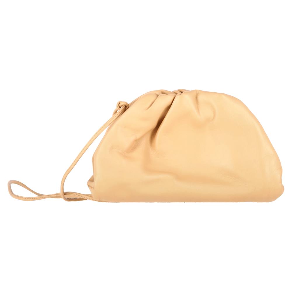 Bottega Veneta Women's Preloved Mini Pouch 20 Sling Bag in Yellow Calfskin Leather