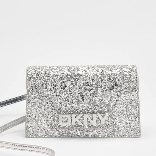 Debenhams Women's Avril Wallet On A String Glitter Silver