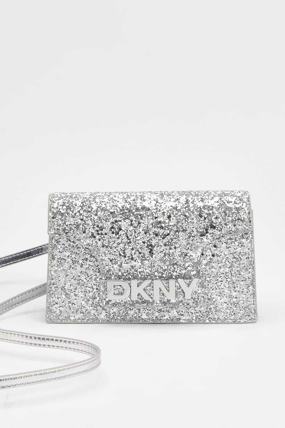 Debenhams Women's Avril Wallet On A String Glitter Silver