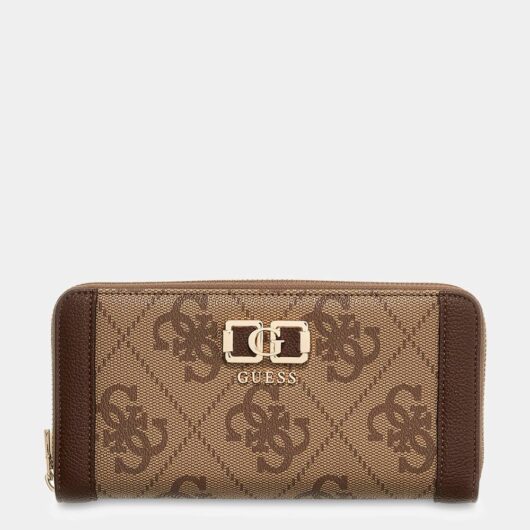 Debenhams Women's Karnilla Logo Slg Large Zip Around Latte Purse in Taupe