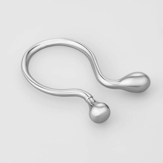Georg Jensen Unisex Stainless Steel Space Keyring 3584883 in Silver | Size: A