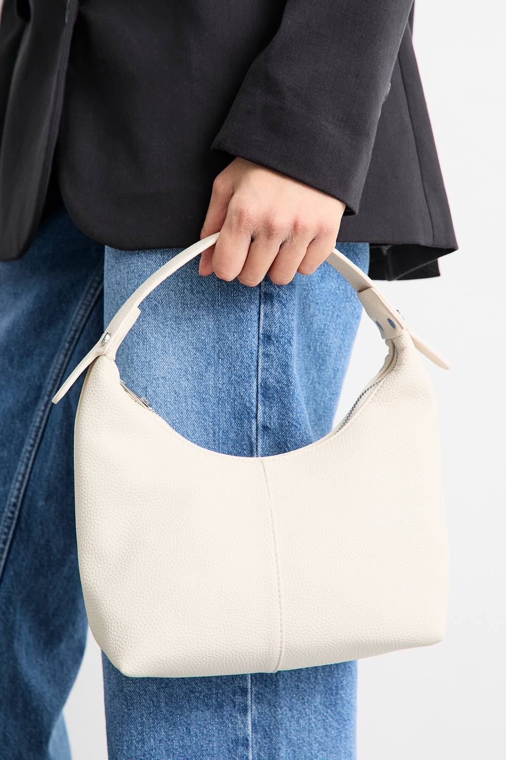 MISSPAP Women's Faux Leather Shoulder Bag in Stone