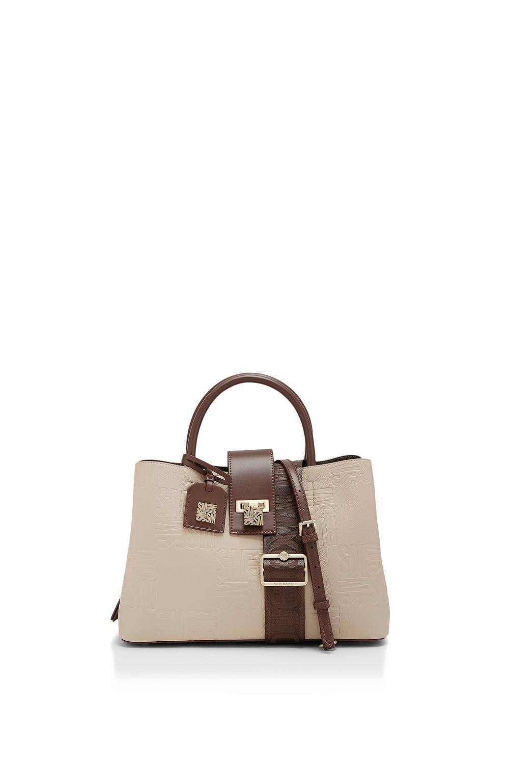STEVE MADDEN Women's 'Kess Bag Natural' Fabric in Beige