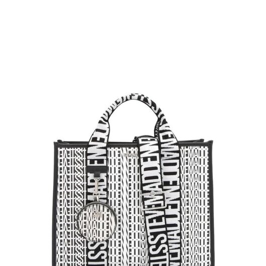 STEVE MADDEN Women's 'Optic Bag Black' Fabric in Black