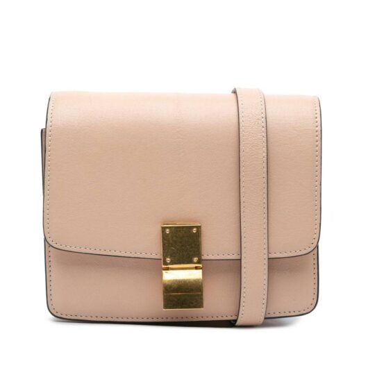 Celine Women's Preloved Small Calfskin Classic Box Bag in Pink