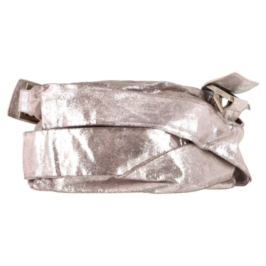 Fendi Women's Preloved Wrap Around Shoulder Bag in Metallic Pink Leather