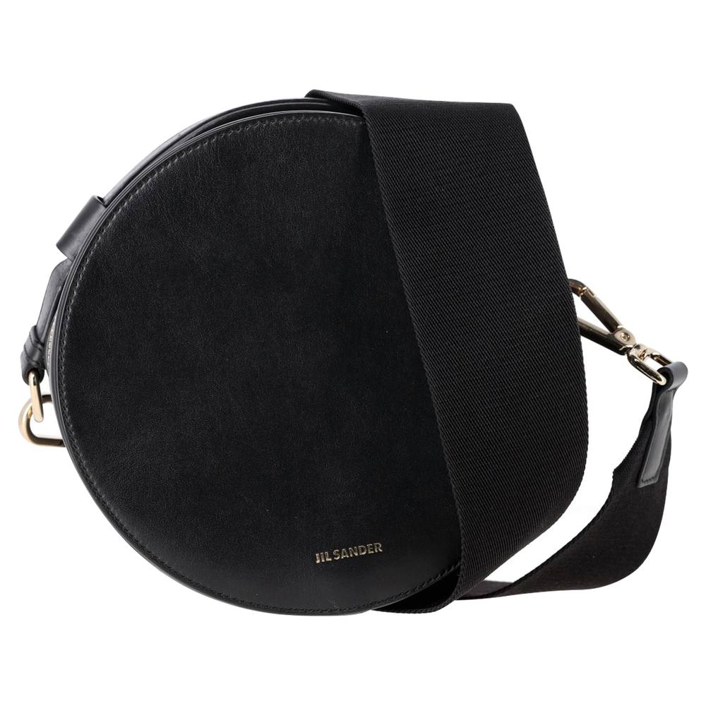 Jil Sander Women's Preloved Small Drum Bag in Black Leather