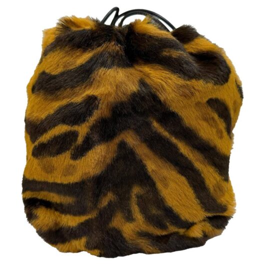 Jil Sander Women's Preloved Tiger-Print Bucket Bag in Brown Pony Hair