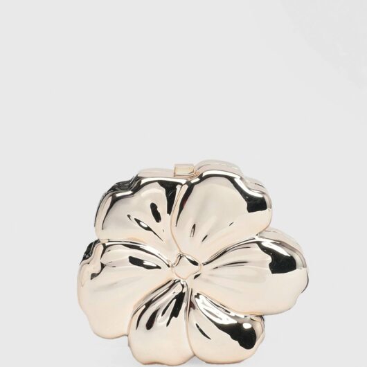 MISSPAP Women's Flower Shaped Clutch Bag in Gold