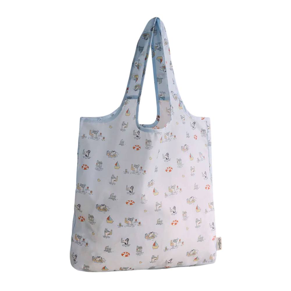 Cath Kidston Women's Stanley All-Over Print Foldable Shopper Bag in Blue