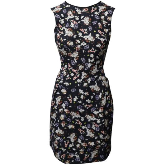 Erdem Women's Preloved Floral Slim Fit Dress in Multicolor Cotton | Size: 36