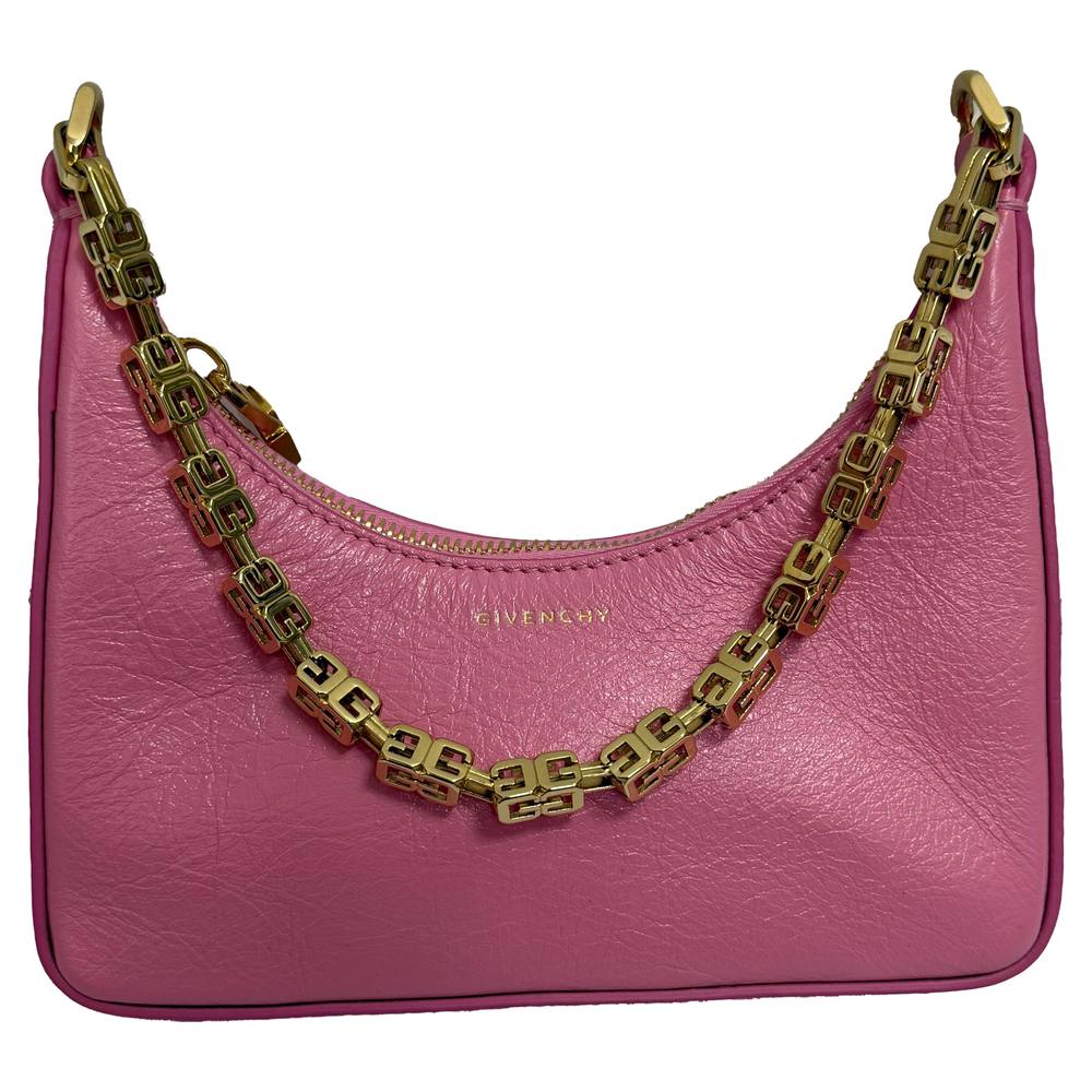 Givenchy Women's Preloved Mini Moon Cut Out Shoulder Bag in Pink Calf Leather