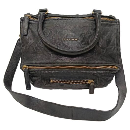Givenchy Women's Preloved Small Pandora Bag in Black Aged Leather