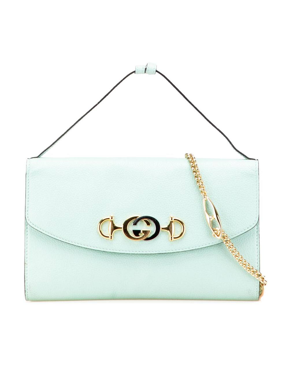 Gucci Women's Preloved Small Leather Zumi Satchel Bag in Green