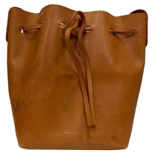 Mansur Gavriel Women's Preloved Mini Bucket Bag in Brown Leather