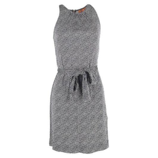 Tory Burch Women's Preloved Printed Belted Knee-Length Dress in Black Silk | Size: 4