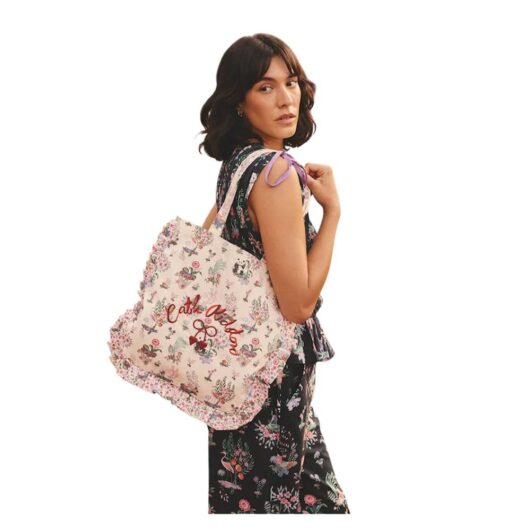 Cath Kidston Women's Frill Tote Bag in Cream