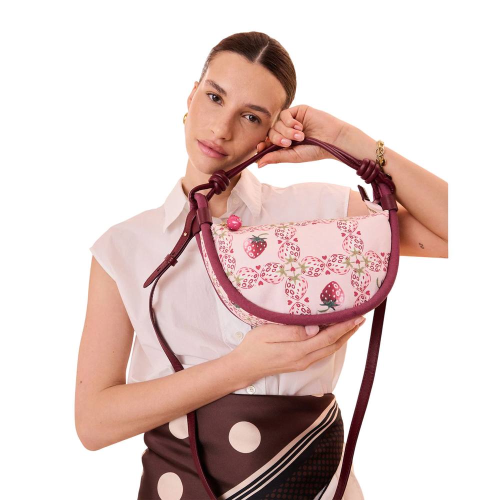 Cath Kidston Women's Strawberry Knot Shoulder Crossbody Bag in Pink