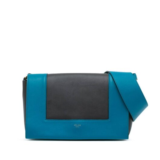 Celine Women's Preloved Leather Frame Shoulder Bag in Black