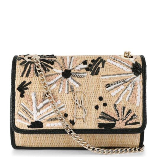 STEVE MADDEN Women's 'Ramon Bag Black Raffia'
