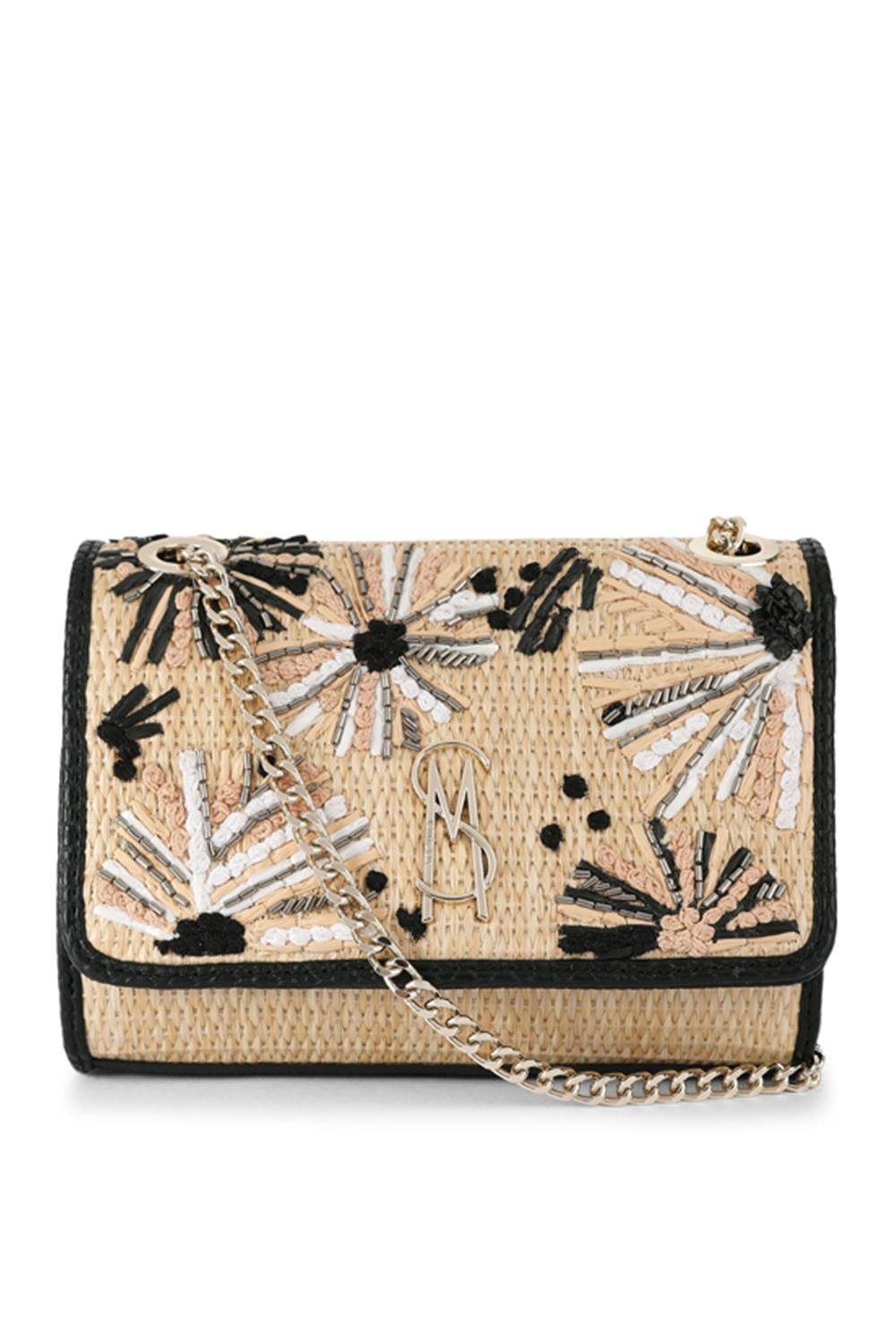 STEVE MADDEN Women's 'Ramon Bag Black Raffia'